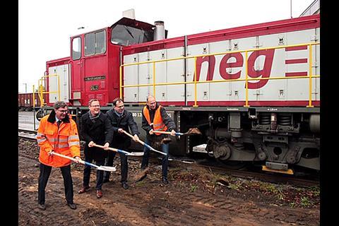 Norddeutsche Eisenbahngesellschaft Niebüll are Intermodal.sh are expanding the intermodal freight terminal at Neumünster.